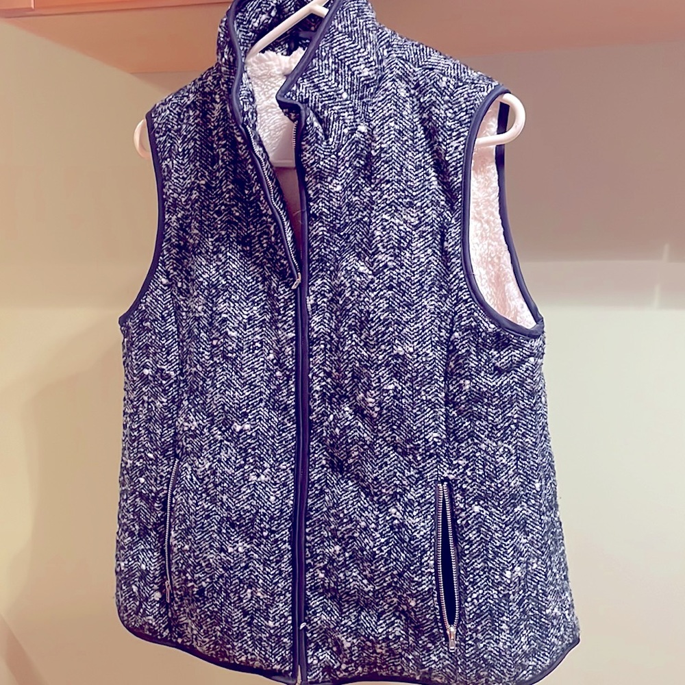 Blue and White Vest